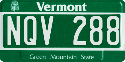 VT license plate NQV288