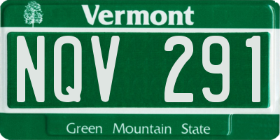 VT license plate NQV291