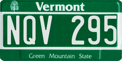 VT license plate NQV295