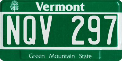 VT license plate NQV297
