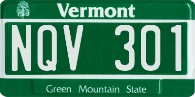 VT license plate NQV301