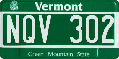 VT license plate NQV302