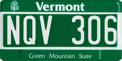 VT license plate NQV306