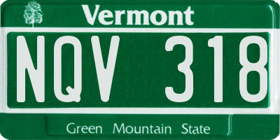 VT license plate NQV318