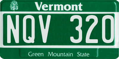 VT license plate NQV320