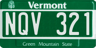 VT license plate NQV321