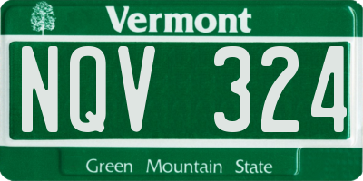 VT license plate NQV324