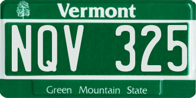 VT license plate NQV325