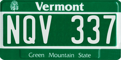 VT license plate NQV337