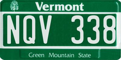 VT license plate NQV338