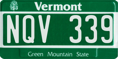 VT license plate NQV339
