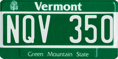 VT license plate NQV350
