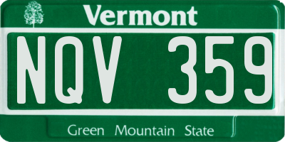 VT license plate NQV359