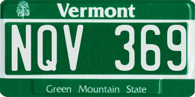 VT license plate NQV369