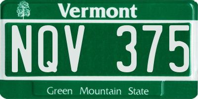 VT license plate NQV375