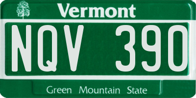 VT license plate NQV390