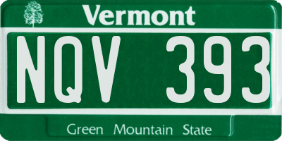 VT license plate NQV393