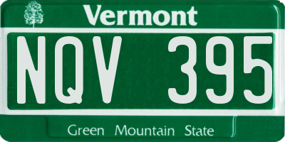 VT license plate NQV395