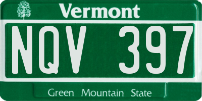 VT license plate NQV397