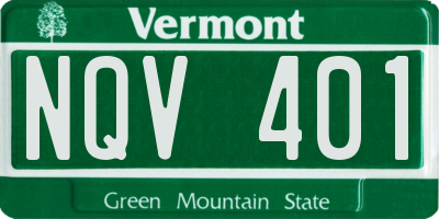 VT license plate NQV401