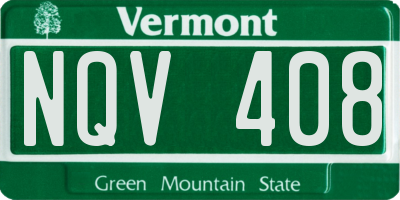 VT license plate NQV408