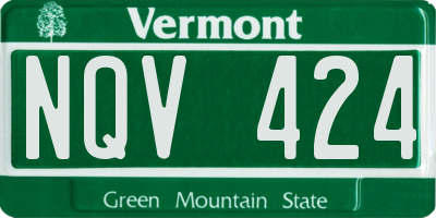 VT license plate NQV424