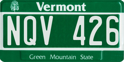 VT license plate NQV426