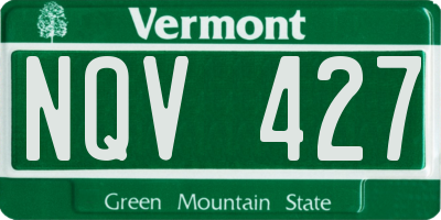 VT license plate NQV427