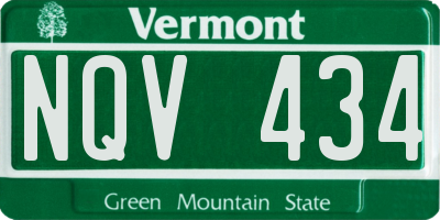 VT license plate NQV434