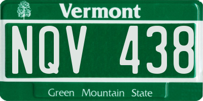VT license plate NQV438
