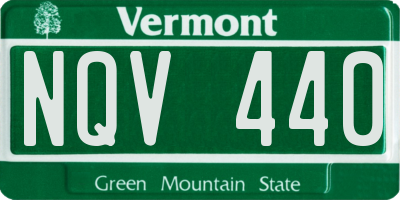 VT license plate NQV440