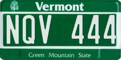 VT license plate NQV444