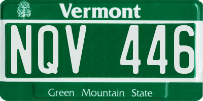 VT license plate NQV446