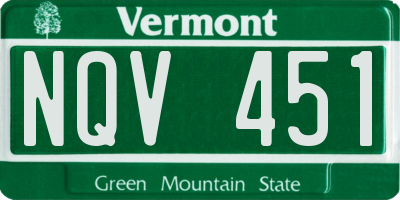 VT license plate NQV451