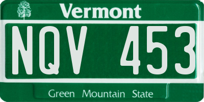 VT license plate NQV453