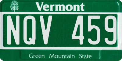 VT license plate NQV459