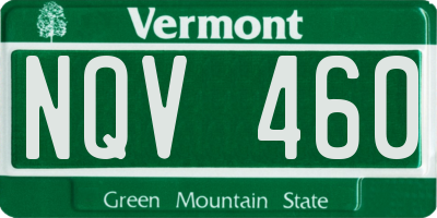 VT license plate NQV460