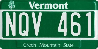 VT license plate NQV461