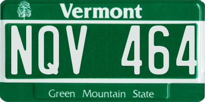 VT license plate NQV464