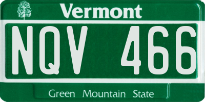 VT license plate NQV466