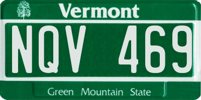 VT license plate NQV469