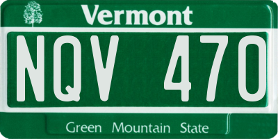 VT license plate NQV470