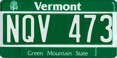 VT license plate NQV473
