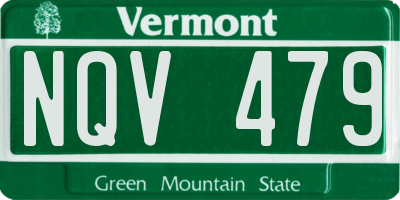 VT license plate NQV479