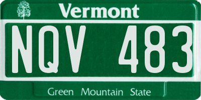 VT license plate NQV483