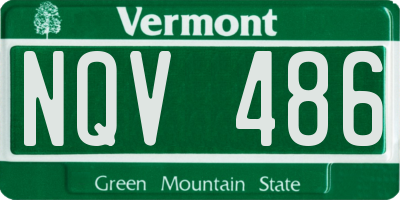 VT license plate NQV486
