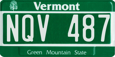 VT license plate NQV487