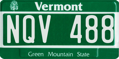 VT license plate NQV488