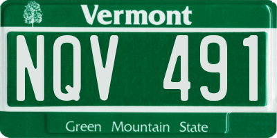 VT license plate NQV491