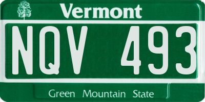 VT license plate NQV493
